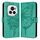 Custodia per telefono in pelle farfalla goffrata globale per Honor Magic6 Pro 5G (verde) Custodia per telefono in pelle farfalla goffrata globale per Honor Magic6 Pro 5G (verde)