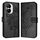 Custodia per telefono in pelle con farfalla goffrata per Honor X40i (nera) Custodia per telefono in pelle con farfalla goffrata per Honor X40i (nera)