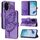 Custodia in pelle con motivo a farfalla in rilievo per Honor 200 Pro (viola) Custodia in pelle con motivo a farfalla in rilievo per Honor 200 Pro (viola)