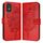 Custodia per telefono in pelle con farfalla goffrata per TCL 403 (rossa)