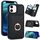 Per iPhone 11 Custodia per telefono con porta carte antifurto RFID (nera)