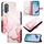 Custodia per cellulare in pelle con motivo marmorizzato per Motorola Edge 2022 / Edge 5G UW 2022 PT003 (oro rosa) Custodia per cellulare in pelle con motivo marmorizzato per Motorola Edge 2022 / Edge 5G UW 2022 PT003 (oro rosa)