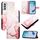 Per Motorola Moto G52 / G82 / G71s PT003 Custodia in pelle con motivo marmorizzato (oro rosa) Per Motorola Moto G52 / G82 / G71s PT003 Custodia in pelle con motivo marmorizzato (oro rosa)