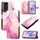 Per TCL 50 SE PT003 Custodia per telefono in pelle con motivo marmorizzato (rosa viola oro) Per TCL 50 SE PT003 Custodia per telefono in pelle con motivo marmorizzato (rosa viola oro)