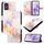Per TCL 403 PT003 Custodia per telefono in pelle con motivo marmorizzato (Galaxy Marble White) Per TCL 403 PT003 Custodia per telefono in pelle con motivo marmorizzato (Galaxy Marble White)