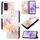Per TCL 501 PT003 Custodia per telefono in pelle con motivo marmorizzato (Galaxy Marble White) Per TCL 501 PT003 Custodia per telefono in pelle con motivo marmorizzato (Galaxy Marble White)