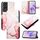 Per TCL 505 PT003 Custodia per cellulare in pelle con motivo marmorizzato (oro rosa) Per TCL 505 PT003 Custodia per cellulare in pelle con motivo marmorizzato (oro rosa)
