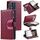 Custodia per cellulare in pelle con portafoglio con cerniera glitterata per Motorola Moto E14 (vino rosso) Custodia per cellulare in pelle con portafoglio con cerniera glitterata per Motorola Moto E14 (vino rosso)