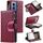 Per Motorola Moto G85 Glitter Lattice Custodia a portafoglio in pelle con cerniera (Vino Rosso) Per Motorola Moto G85 Glitter Lattice Custodia a portafoglio in pelle con cerniera (Vino Rosso)
