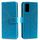 Custodia per telefono in pelle goffrata fiore Totem Fusion per Motorola Edge 50 con cordino (blu) Custodia per telefono in pelle goffrata fiore Totem Fusion per Motorola Edge 50 con cordino (blu)