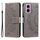 Custodia per telefono in pelle goffrata fiore Totem per Motorola Moto G85 con cordino (grigio) Custodia per telefono in pelle goffrata fiore Totem per Motorola Moto G85 con cordino (grigio)