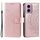 Per Motorola Moto G85 Custodia per cellulare in pelle con fiore totem goffrato con cordino (oro rosa) Per Motorola Moto G85 Custodia per cellulare in pelle con fiore totem goffrato con cordino (oro rosa)