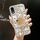 Per iPhone XR Custodia per telefono in PC con strass scintillanti fatti a mano e specchio (fiore grigio argento) Per iPhone XR Custodia per telefono in PC con strass scintillanti fatti a mano e specchio (fiore grigio argento)