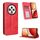 Custodia in pelle con texture retrò e fibbia magnetica per OPPO Reno12 F 5G (rossa) Custodia in pelle con texture retrò e fibbia magnetica per OPPO Reno12 F 5G (rossa)