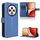 Custodia in pelle con texture a diamante per OPPO Reno12 F 5G (blu)
