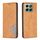 Custodia magnetica in pelle con texture a rombo per Honor X6b (giallo)