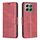 Custodia per telefono in pelle flip color puro con texture in pelle di agnello per Honor X6b (rosso) Custodia per telefono in pelle flip color puro con texture in pelle di agnello per Honor X6b (rosso)