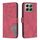 Custodia per telefono in pelle con texture a rombi e fibbia magnetica per Honor X6b (rosso) Custodia per telefono in pelle con texture a rombi e fibbia magnetica per Honor X6b (rosso)