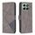 Custodia per telefono in pelle con fibbia magnetica e trama a rombi per Honor X6b (grigio) Custodia per telefono in pelle con fibbia magnetica e trama a rombi per Honor X6b (grigio)