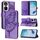 Per ZTE Blade V40s Custodia per telefono in pelle con motivo a farfalla in rilievo (viola) Per ZTE Blade V40s Custodia per telefono in pelle con motivo a farfalla in rilievo (viola)