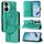 Per ZTE Blade V40s Custodia per telefono in pelle con motivo a farfalla in rilievo (verde) Per ZTE Blade V40s Custodia per telefono in pelle con motivo a farfalla in rilievo (verde)