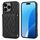 Per iPhone 16 Pro Max Custodia per telefono con trama rombica e cordino lungo (nero)