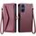 Per Motorola Moto G85 Portafoglio Multi-Slot per Scheda Custodia in Pelle per Telefono con Laccetto (Rosso Vino) Per Motorola Moto G85 Portafoglio Multi-Slot per Scheda Custodia in Pelle per Telefono con Laccetto (Rosso Vino)