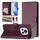 Custodia per telefono in pelle con stampa a nido d'ape RFID per Honor Magic6 5G (viola) Custodia per telefono in pelle con stampa a nido d'ape RFID per Honor Magic6 5G (viola)