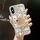 Per iPhone XS Max Custodia per telefono con strass bling fatta a mano per PC (fiore grigio argento) Per iPhone XS Max Custodia per telefono con strass bling fatta a mano per PC (fiore grigio argento)