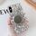 Per iPhone X / XS Custodia per telefono PC con strass bling fatta a mano a specchio (rotonda grigio argento) Per iPhone X / XS Custodia per telefono PC con strass bling fatta a mano a specchio (rotonda grigio argento)