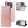 Per Motorola Edge 50 Neo Totem Flower Custodia in pelle goffrata con cordino (oro rosa) Per Motorola Edge 50 Neo Totem Flower Custodia in pelle goffrata con cordino (oro rosa)