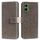 Per Motorola Moto G35 Custodia in pelle goffrata con motivo a fiori Totem con cordino (grigio) Per Motorola Moto G35 Custodia in pelle goffrata con motivo a fiori Totem con cordino (grigio)