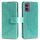 Per Motorola Moto G55 Custodia in pelle con motivo Totem Flower e cordino (verde) Per Motorola Moto G55 Custodia in pelle con motivo Totem Flower e cordino (verde)