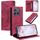 Per Motorola Edge 50 Neo Totem Custodia magnetica in pelle goffrata (rosso) Per Motorola Edge 50 Neo Totem Custodia magnetica in pelle goffrata (rosso)