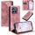 Per Motorola Edge 50 Neo Totem Custodia magnetica in pelle goffrata (oro rosa) Per Motorola Edge 50 Neo Totem Custodia magnetica in pelle goffrata (oro rosa)