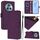 Custodia per telefono in pelle tinta unita per Honor Magic5 Pro con cordino (viola) Custodia per telefono in pelle tinta unita per Honor Magic5 Pro con cordino (viola)