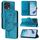 Per Doogee N55 Plus Custodia in pelle con motivo a farfalla in rilievo (blu) Per Doogee N55 Plus Custodia in pelle con motivo a farfalla in rilievo (blu)