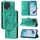 Per Doogee N55 Plus Custodia in pelle con motivo a farfalla in rilievo (verde) Per Doogee N55 Plus Custodia in pelle con motivo a farfalla in rilievo (verde)
