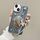 Per iPhone 14 Plus Custodia per telefono in TPU con catena a specchio color crema (grigio argento) Per iPhone 14 Plus Custodia per telefono in TPU con catena a specchio color crema (grigio argento)