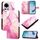 Per Huawei nova 13 / nova 12 PT003 Custodia in pelle con motivo in marmo (rosa, viola, oro) Per Huawei nova 13 / nova 12 PT003 Custodia in pelle con motivo in marmo (rosa, viola, oro)