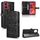 Custodia in pelle con trama a nido d'ape per Motorola Moto G05 / E15 (nera) Custodia in pelle con trama a nido d'ape per Motorola Moto G05 / E15 (nera)