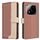 Per Redmi Note 14 Pro 4G Custodia in pelle antifurto RFID con colori abbinati (marrone) Per Redmi Note 14 Pro 4G Custodia in pelle antifurto RFID con colori abbinati (marrone)