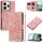 Per Redmi Note 14 5G Custodia per telefono in pelle goffrata con cordino (rosa) Per Redmi Note 14 5G Custodia per telefono in pelle goffrata con cordino (rosa)