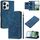 Per Redmi Note 14 5G Custodia per telefono in pelle goffrata con cordino (blu) Per Redmi Note 14 5G Custodia per telefono in pelle goffrata con cordino (blu)