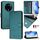 Custodia in pelle con stampa Smile Embossing RFID per Realme 14 Pro+ 5G (verde pavone) Custodia in pelle con stampa Smile Embossing RFID per Realme 14 Pro+ 5G (verde pavone)