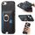 Custodia per iPhone 7/8/SE 2022 con inserto laterale in pelle a croce retrò, con anello, per carte di credito e MagSafe (nera) Custodia per iPhone 7/8/SE 2022 con inserto laterale in pelle a croce retrò, con anello, per carte di credito e MagSafe (nera)