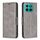 Custodia per telefono in pelle a flip con texture in pelle di agnello color puro per Honor X8c 4G (grigio) Custodia per telefono in pelle a flip con texture in pelle di agnello color puro per Honor X8c 4G (grigio)