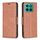 Per Honor X8c 4G Custodia per telefono in pelle di agnello con texture a flip di colore puro (marrone) Per Honor X8c 4G Custodia per telefono in pelle di agnello con texture a flip di colore puro (marrone)