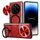 Per Honor Magic7 Pro CD Texture Custodia per telefono con supporto magnetico scorrevole Camshield (rosso) Per Honor Magic7 Pro CD Texture Custodia per telefono con supporto magnetico scorrevole Camshield (rosso)