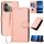 Per OPPO A5 Pro 5G YX0070 Custodia in pelle con fibbia in fibra di carbonio e cordino (rosa) Per OPPO A5 Pro 5G YX0070 Custodia in pelle con fibbia in fibra di carbonio e cordino (rosa)